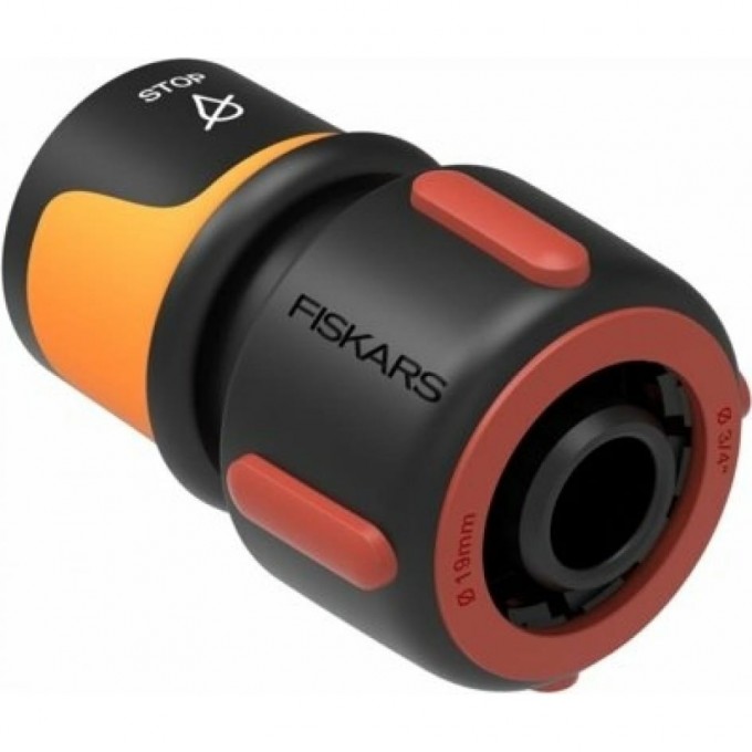 Коннектор для шланга FISKARS с автостопом 19 мм (3/4") 1027081 Коннектор для шланга FISKARS с автостопом 19 мм (3/4") 1027081