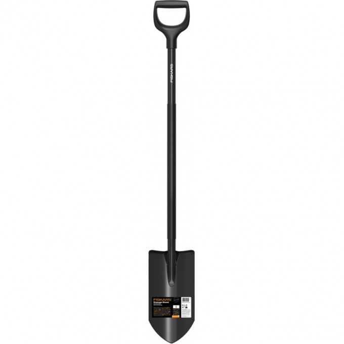 Лопата штыковая FISKARS ERGONOMIC PRO с закругленным лезвием черная 1066709 Лопата штыковая FISKARS ERGONOMIC PRO с закругленным лезвием черная 1066709
