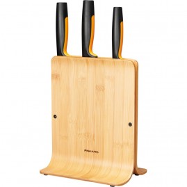Набор из 3 ножей FISKARS FUNCTIONAL FORM в бамбуковом блоке