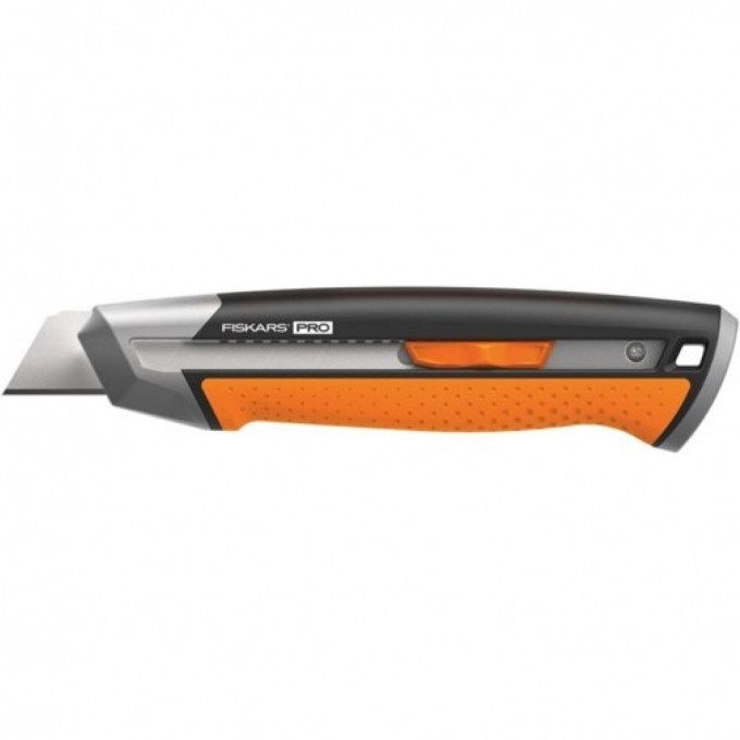 Нож строительный FISKARS CARBONMAX с выдвижным, сменным лезвием 25мм 1027228 Нож строительный FISKARS CARBONMAX с выдвижным, сменным лезвием 25мм 1027228