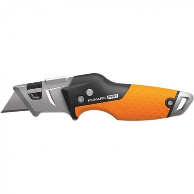 Нож строительный FISKARS CARBONMAX складной, со сменным лезвием 1027224 Нож строительный FISKARS CARBONMAX складной, со сменным лезвием 1027224