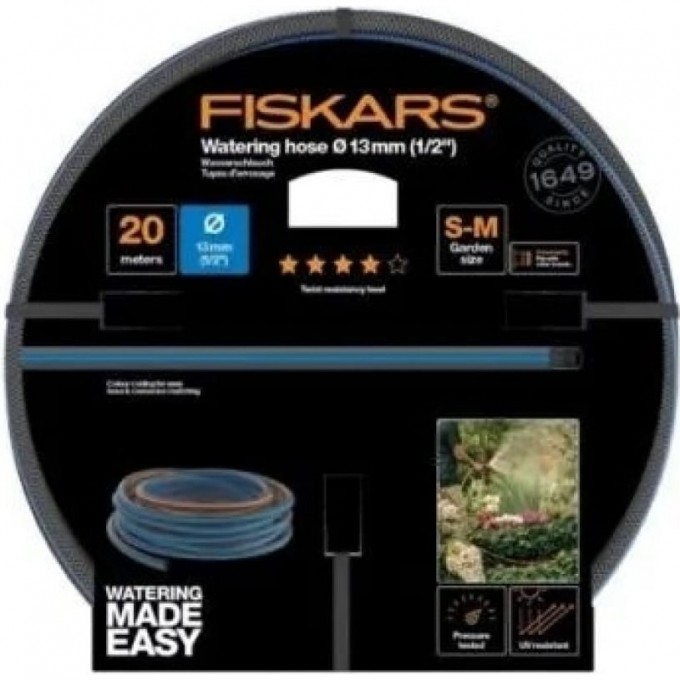 Шланг поливочный FISKARS Q4 (1/2"), 20 м 1027104 Шланг поливочный FISKARS Q4 (1/2"), 20 м 1027104